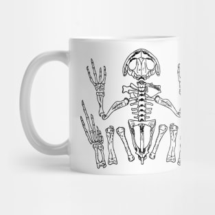 froggy skeleton on black Mug